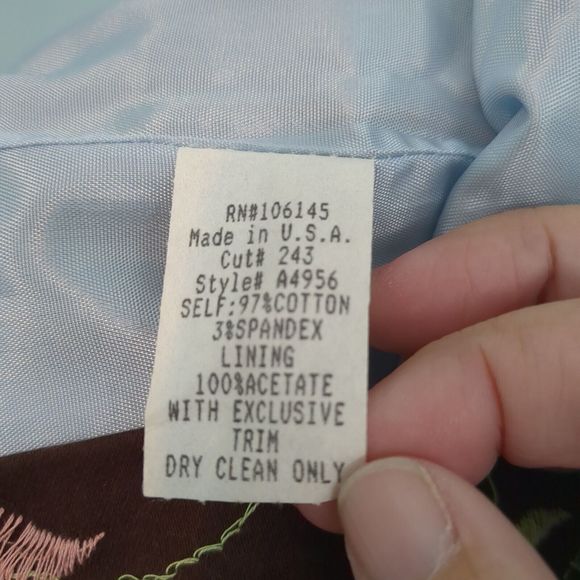 RUTH ANTHROPOLOGIE CHOCOLATE/POWDER STRAPLESS EMPIRE BLUE Ribbon DRESS f… - Picture 3 of 4